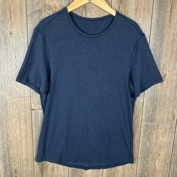 Lululemon 5 Year Tee T-Shirt Crewneck Short Sleeve Blue Size Medium - Picture 1 of 5